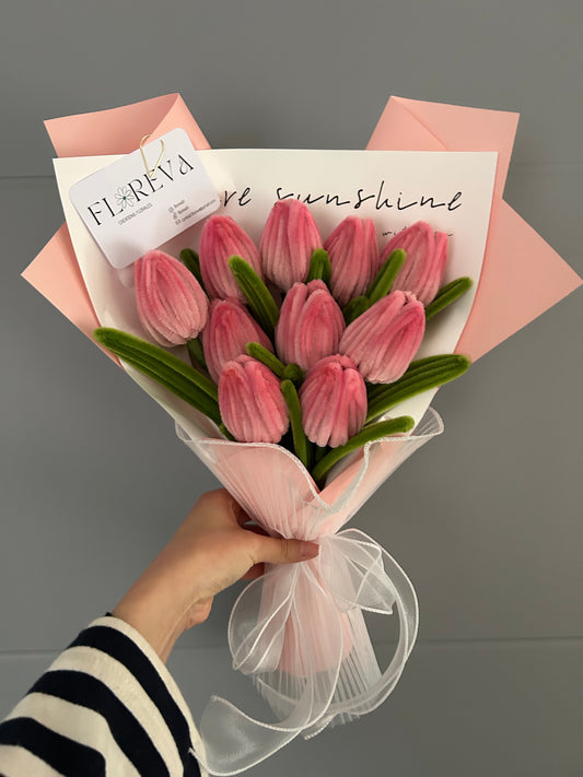 Tulipes en rose dégradé